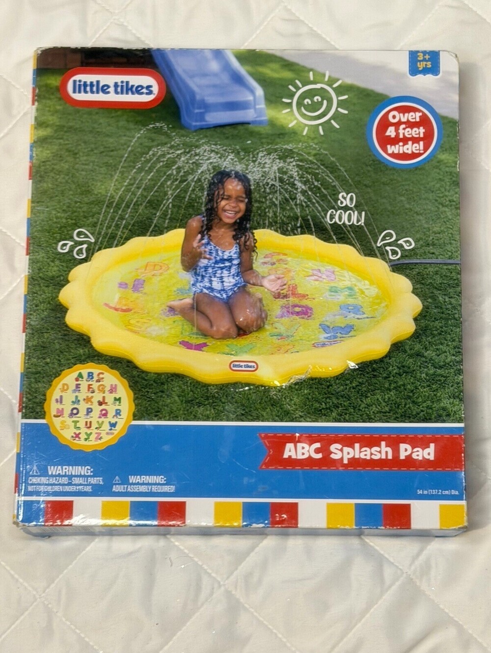 Little Tikes ABC Splash Pad Inflatable Toddler Sprinkler Water Play Mat New